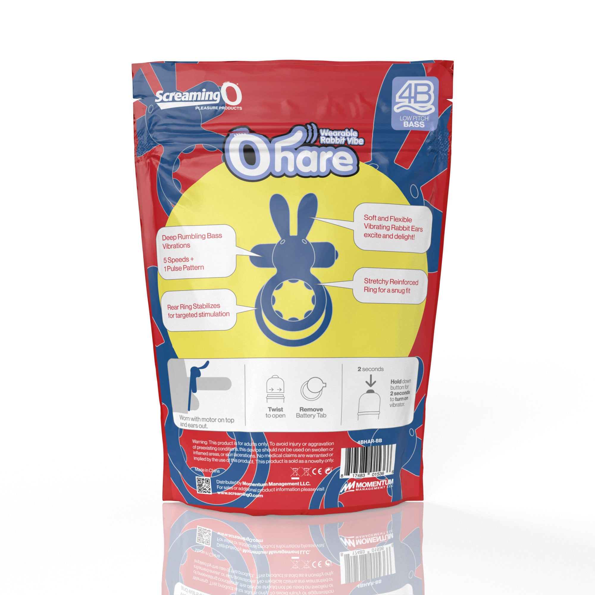 Screaming O 4B Ohare Blueberry – Deep Bass Vibrations Rabbit Vibrator Secondary image