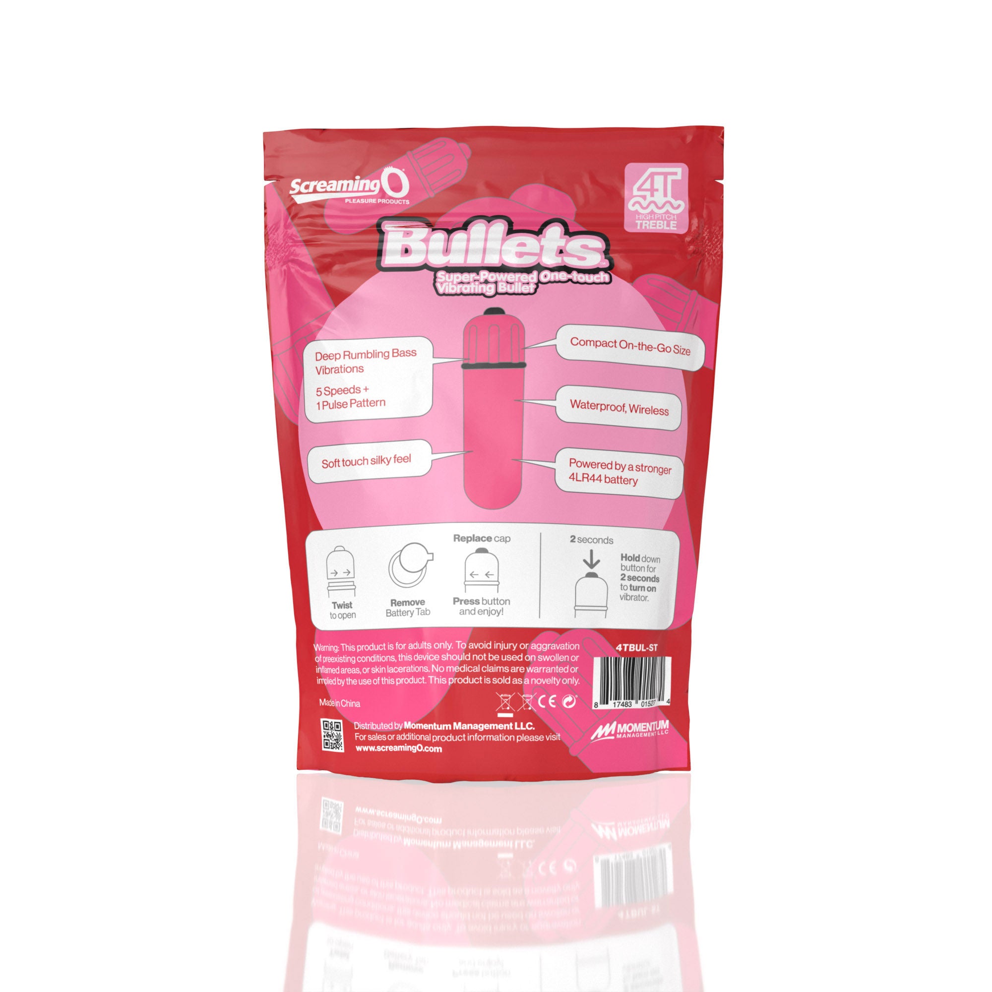 Screaming O Bullets 4T High Pitch Treble – Waterproof Compact Vibrator Secondary image