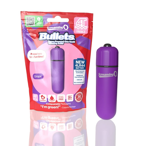 Screaming O Bullets 4T High Pitch Treble – Waterproof Vibrating Bullet with 4LR44 Batteries > Vibrators > Mini Vibrators Main image