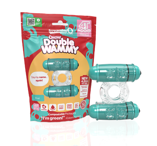 Double Wammy 4T High Pitch Treble (Kiwi) > Cock Ring > Vibrating