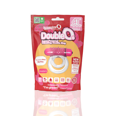 Double O 6 4T High Pitch Treble (Strawberry) > Cock Ring > Vibrating
