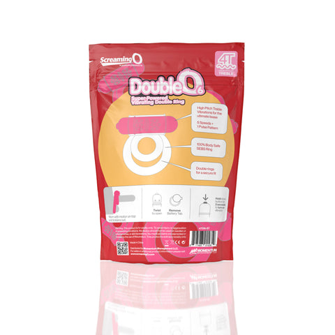 Double O 6 4T High Pitch Treble (Strawberry) > Cock Ring > Vibrating