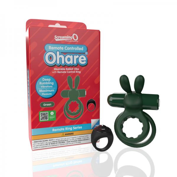 Ohare Remote Control (Green) – Waterproof Rechargeable Wearable Rabbit Vibrator with Double-Ring Design Secondary image