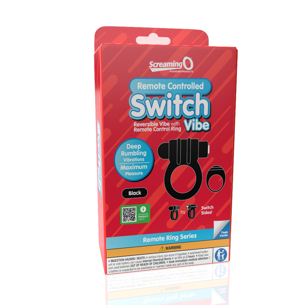 Remote Control Switch Vibe (Black) – Waterproof Rechargeable Double-Sided Vibrating Cock Ring Secondary image