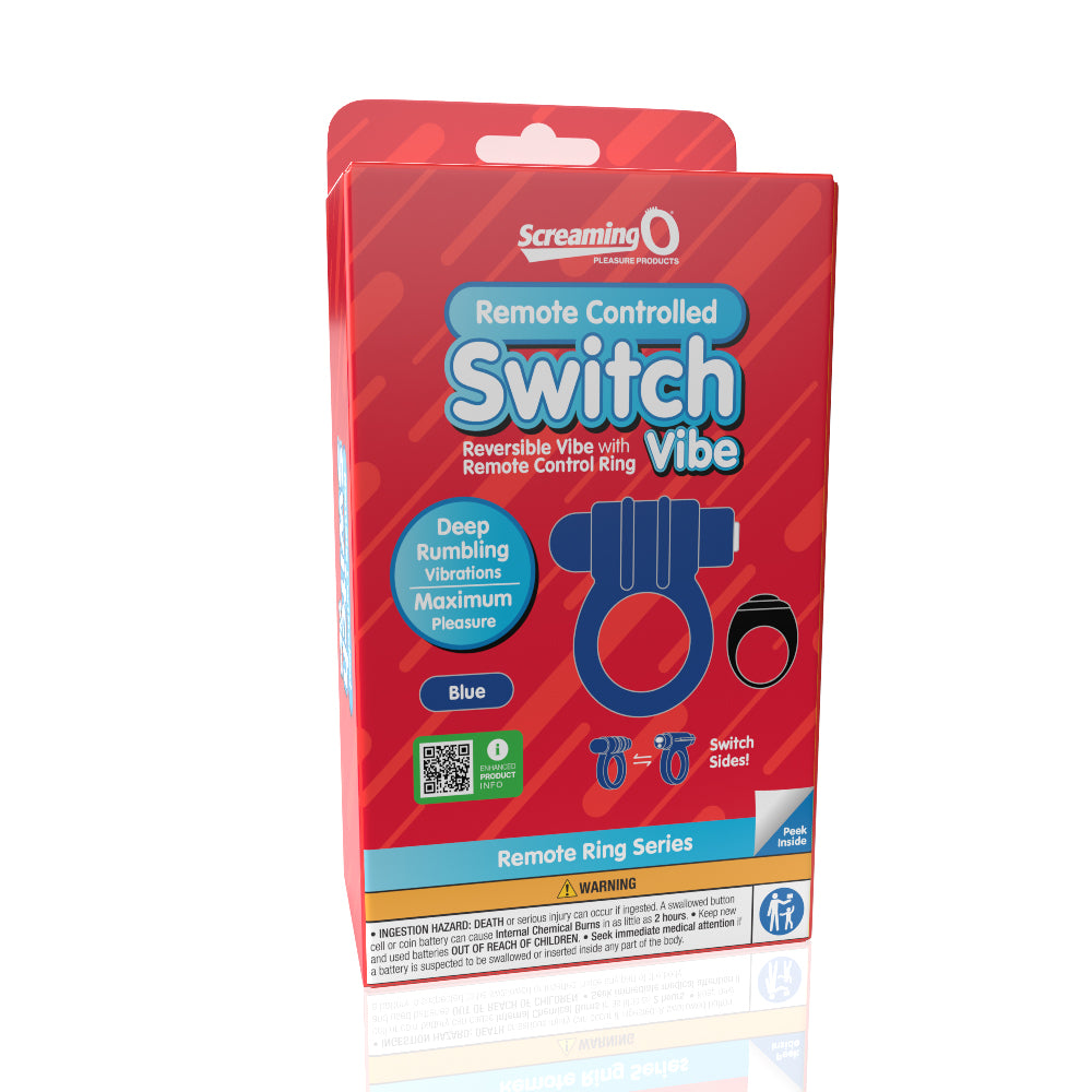 Remote Control Switch Vibe (Blue) – Rechargeable Waterproof Vibrating Cock Ring Secondary image