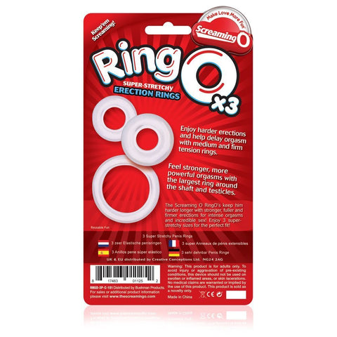 Ringo X3 Cock Rings Mixed Pack - Clear > Cock Ring > Sets