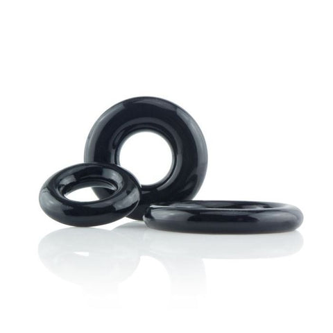 RingO X3 Cock Rings Mixed Pack - Black > Cock Ring > Sets
