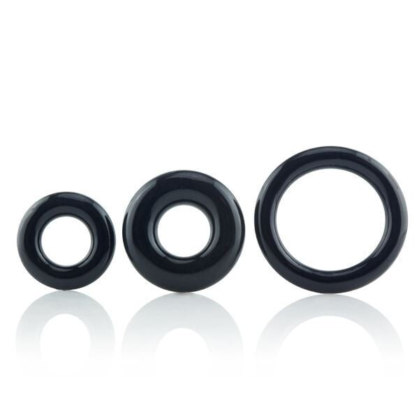 RingO X3 Cock Rings Mixed Pack - Black > Cock Ring > Sets