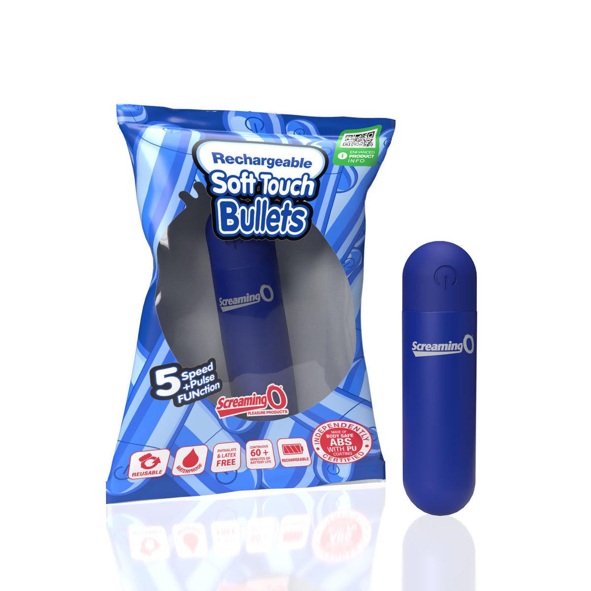 Rechargeable Soft Touch Bullet (Blue) – Waterproof 5-Speed Bullet Vibrator > Vibrators > Mini Vibrators
