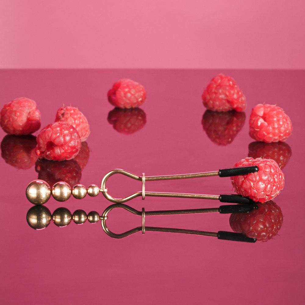 Selopa Beaded Nipple Clamps - Adjustable 5.7 Cm Size > Sex Toys > Nipple Clips