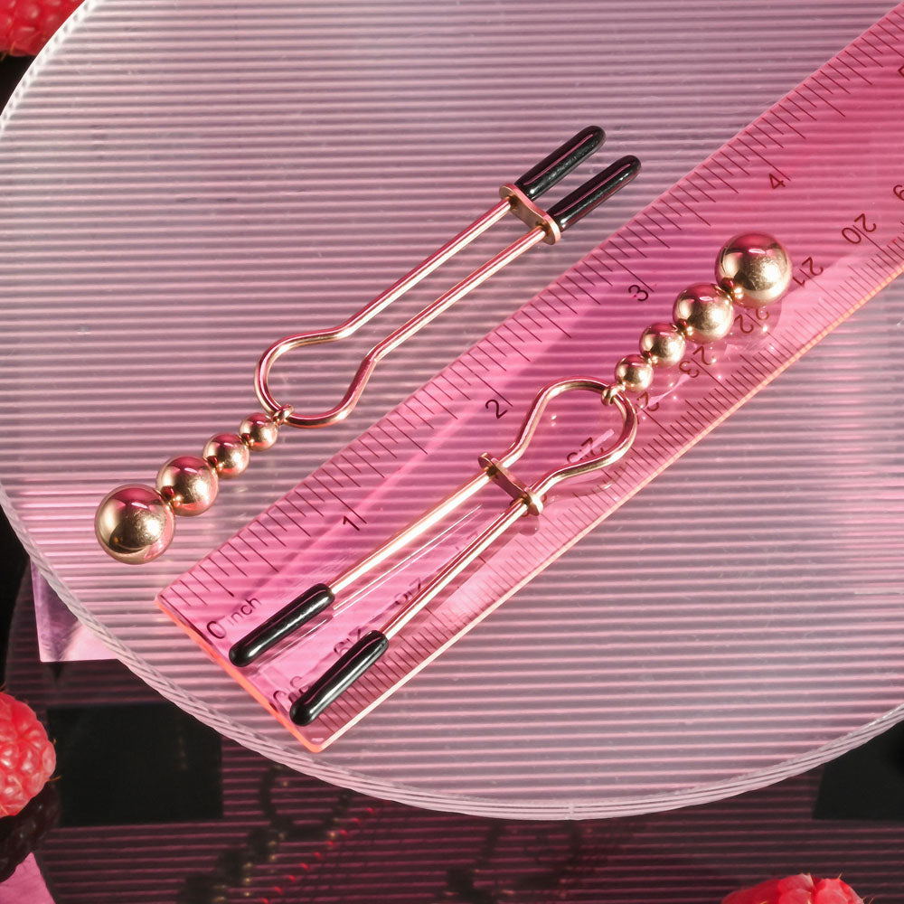 Selopa Beaded Nipple Clamps - Adjustable 5.7 Cm Size Secondary image