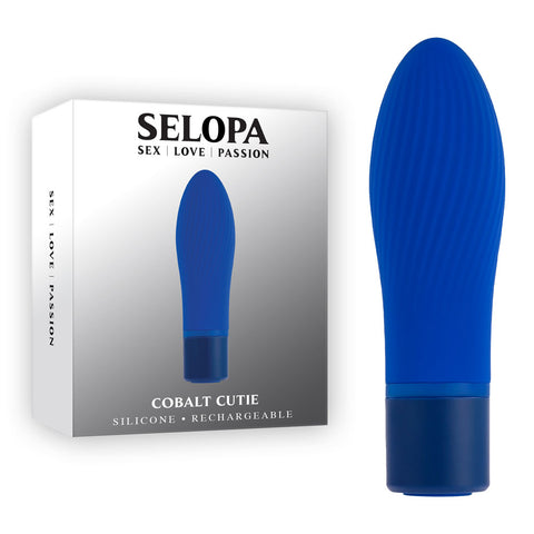 Selopa Cobalt Cutie - 4 Inch Silicone Rechargeable Bullet Vibrator BULLETS