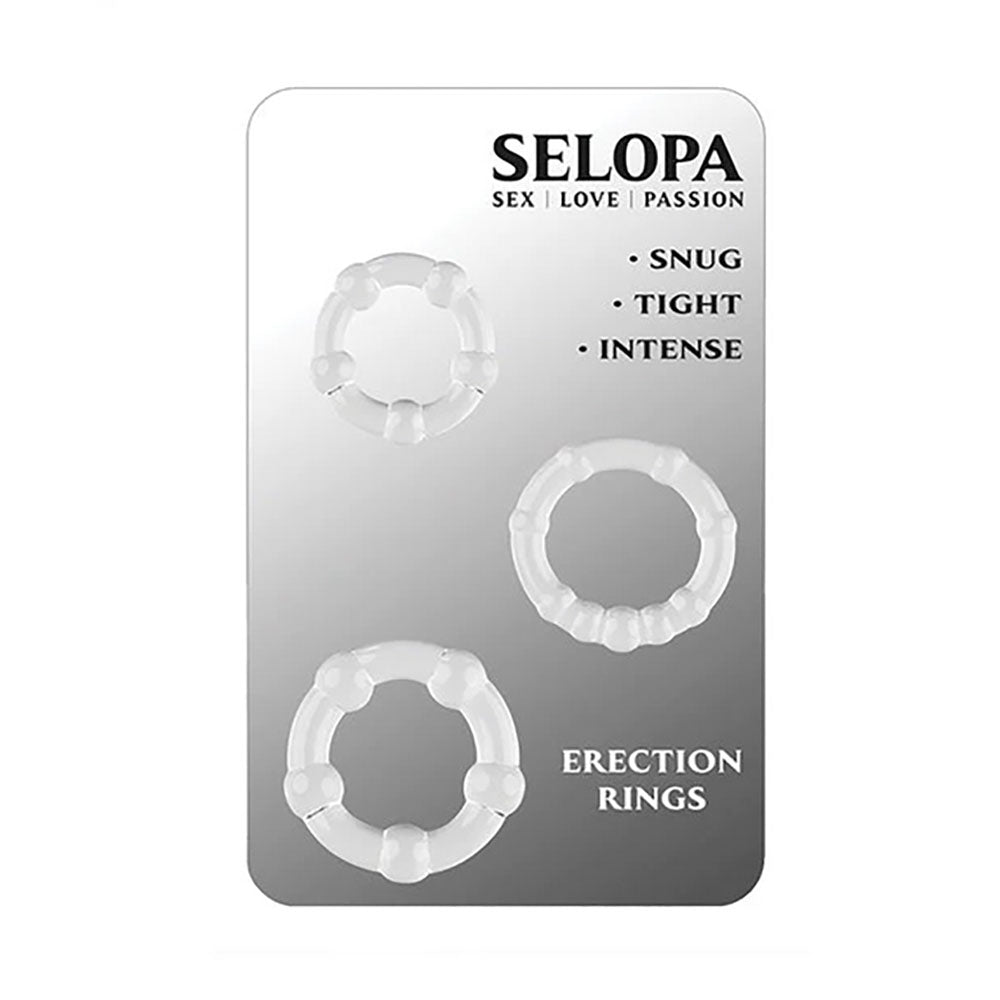 Selopa Cock Rings Set of 3 for Custom Fit Support > Cock Ring > Sets Main image