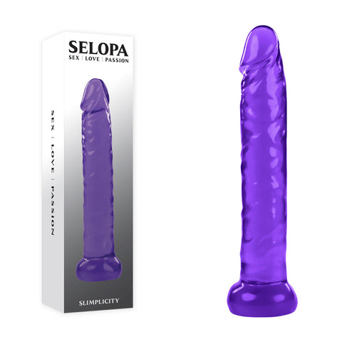 Selopa SLIMPLICITY Realistic 15.7cm Flexible Dildo in Purple DONGS