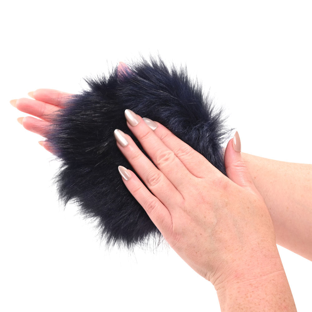 Sex & Mischief - Cougar Spiked Sensory Glove - Navy One Size Medical Themed