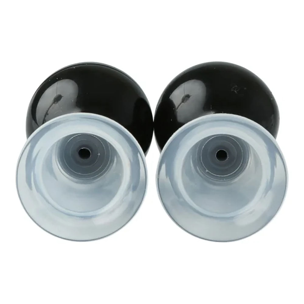 Sex & Mischief Nipple Suckers Set of Two with Black Suction Cups and Clear Nipple Clips Nipple Stimulators