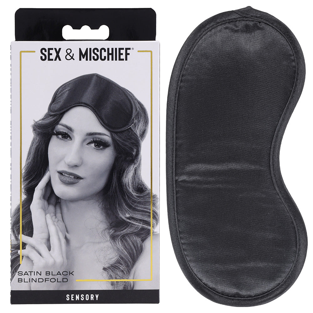 Sex & Mischief Satin Blindfold – Soft Comfortable Eye Mask Secondary image