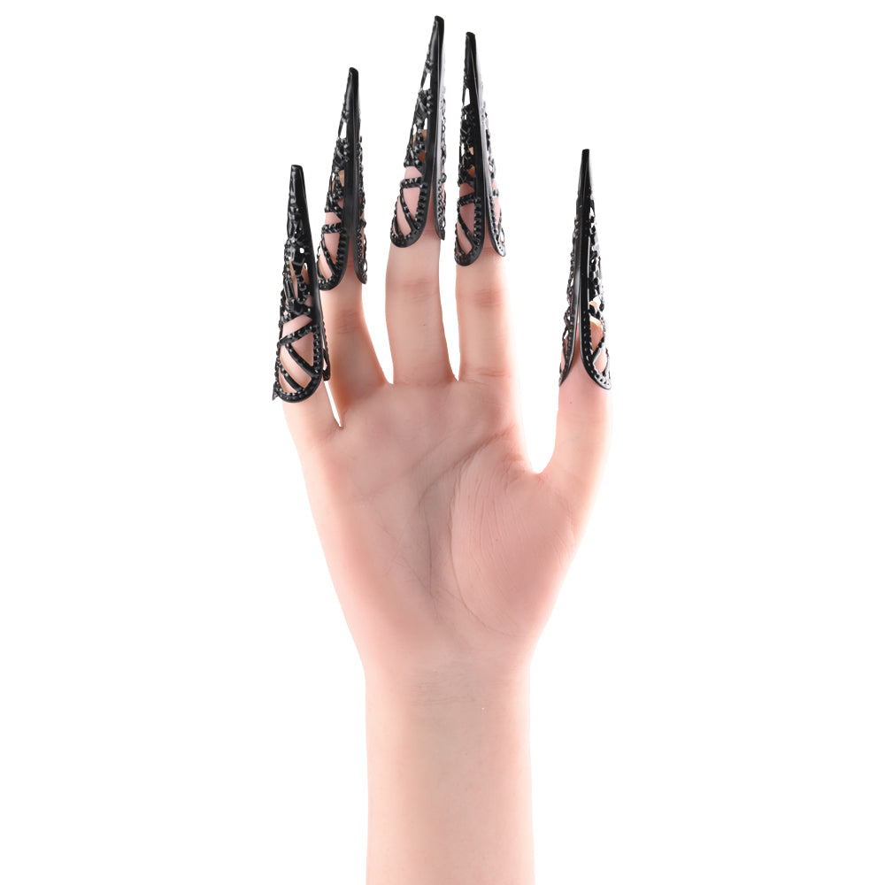 Sex & Mischief Sensory Fingertips - 8.25 cm Black Alloy Secondary image