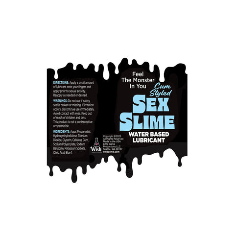 Sex Slime Cum Style Creature Lube 120 ml Water Based Lubricant Speciality Lubricants