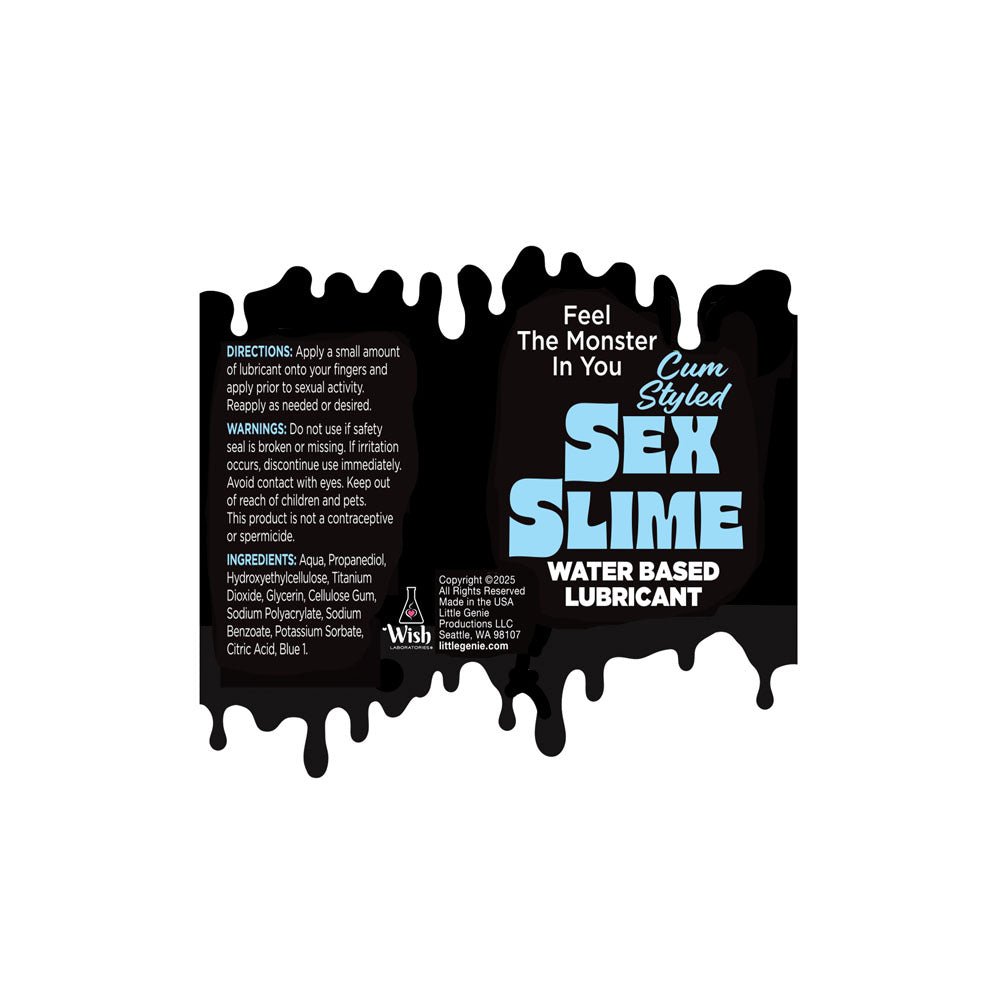 Sex Slime Cum Style Creature Lube 60 ml Water Based Lubricant Speciality Lubricants