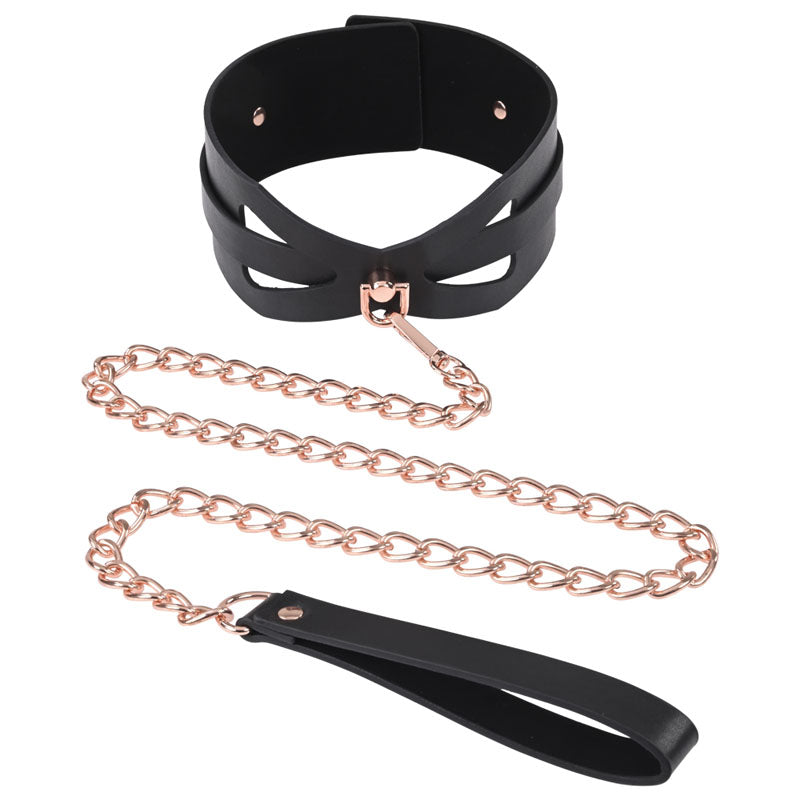 Sex and Mischief Brat Collar and Leash – Rose Gold Chain Restraint Set > Bondage Gear > Collars & Leashes Main image