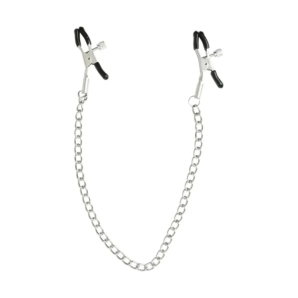 Sex and Mischief Chained Nipple Clamps – Adjustable Rubber-Tipped Nipple Clamps > Sex Toys > Nipple Clamps Main image