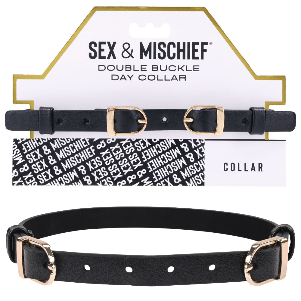 Sex and Mischief Double Buckle Day Collar > Bondage Gear > Collars & Leashes