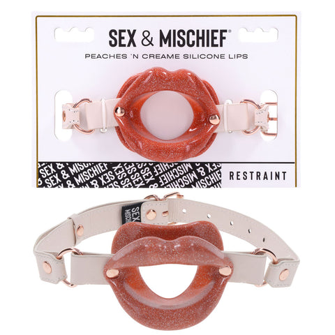 Sex and Mischief Peaches n CreaMe Silicone Lips Adult Toy Gags