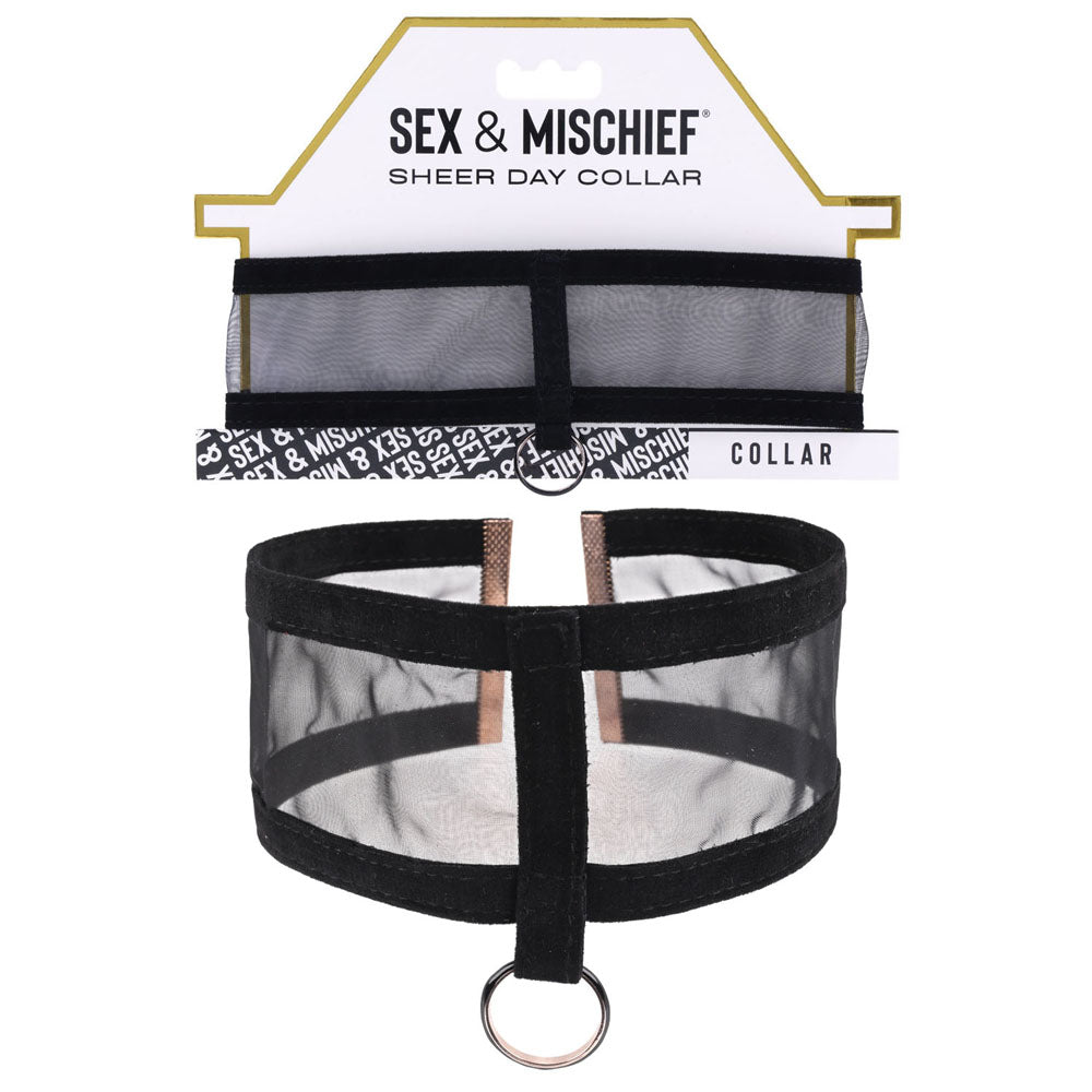 Sex and Mischief Sheer Day Collar for Sensual Sophistication Black > Bondage Gear > Collars