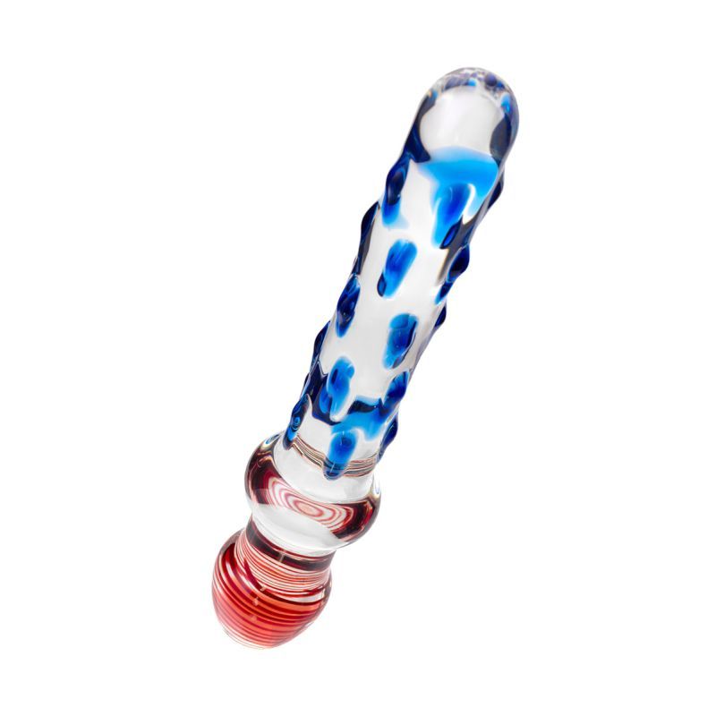 Sexus Glass Dildo (Blue Red) – 20 cm Luxury Glass Dildo > Glass > Dildos