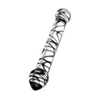 Sexus Glass Dildo Duo Black Swirl 20.5cm Intimate Pleasure Toy > Glass > Dildos
