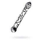 Sexus Glass Dildo Duo Black Swirl 20.5cm Intimate Pleasure Toy > Glass > Dildos