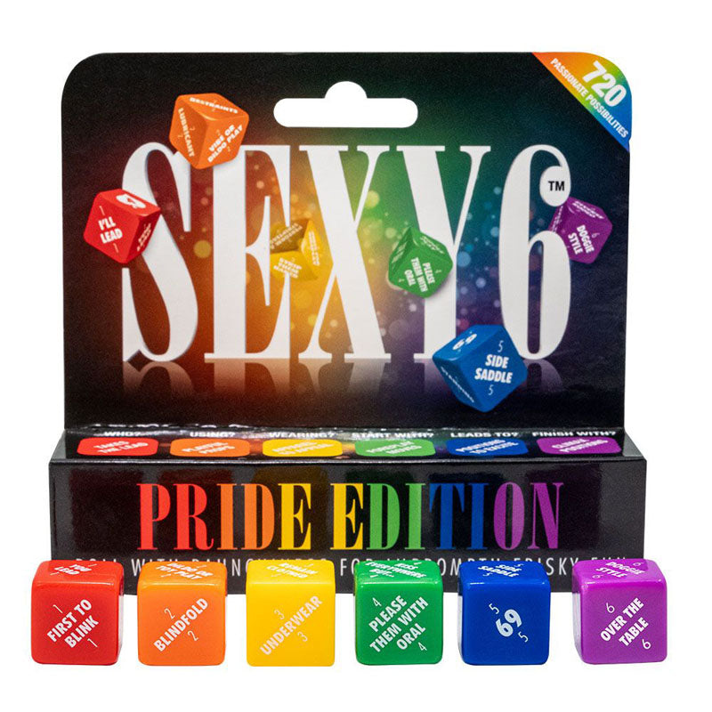 Sexy 6 Pride Edition Dice Set – Vibrant Rainbow Intimate Dice Set > Novelties > Games Main image