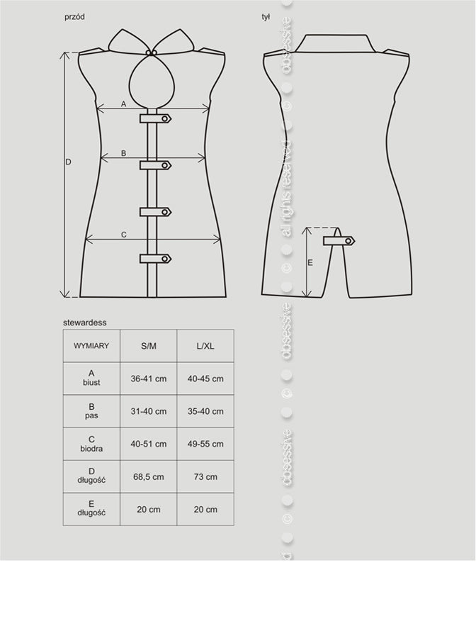 Obsessive Stewardess Costume Three Piece Set – Grey Lingerie Set > Clothes > Costumes > Womens