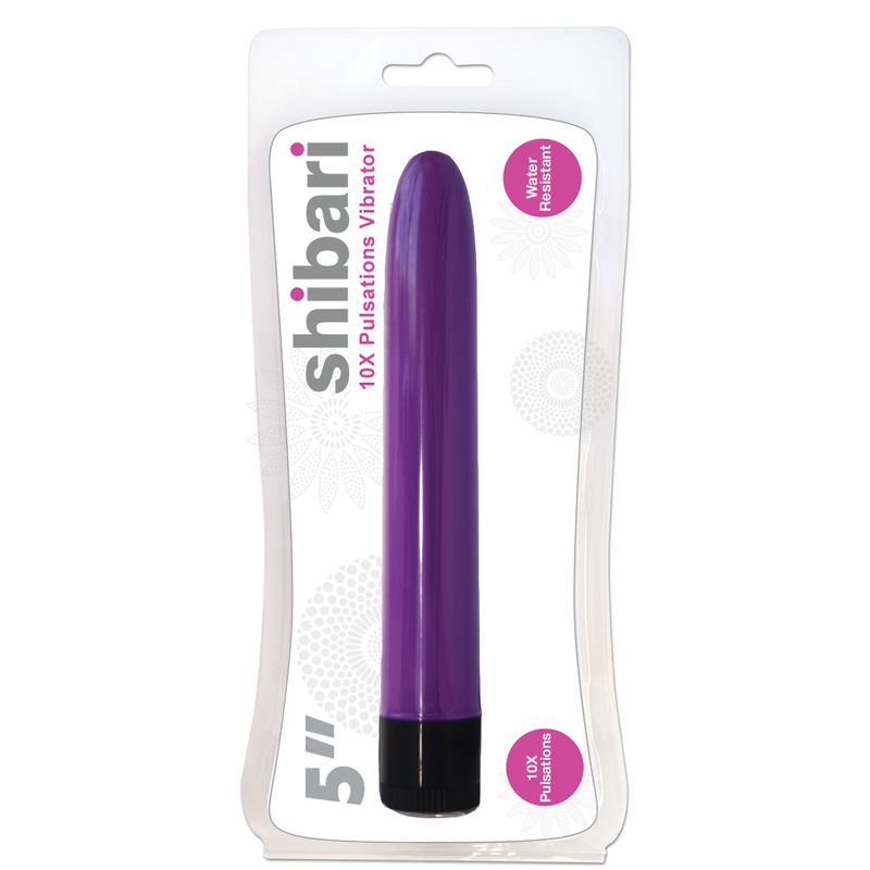 Shibari 10X Pulsations Vibrator 5in Purple for Intense Pleasure Couples Toys