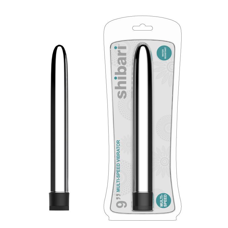 Shibari Multi Speed Vibrator 9 Inch Silver Silver Vibrators