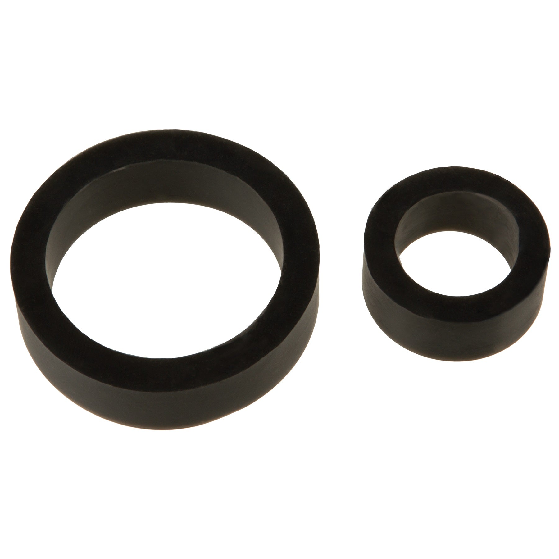 Silicone Cock Rings Double Pack Black > Cock Ring > Sets