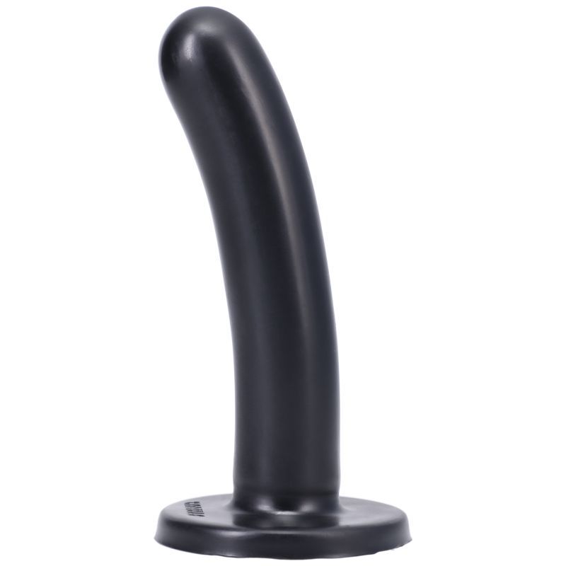 Silk Dildo Medium Onyx - Safe Silicone Adult Toy Dongs Neutral