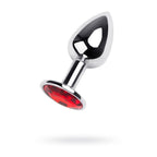 Silver Metal Anal Plug with Red Ruby Gem Small > Anal Range > Jewel Butt Plugs