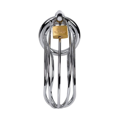 Silver Metal Birdcage Cock Cage Chastity Device for Enhanced Pleasure and Control Cages