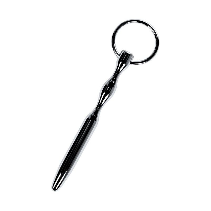 Silver Metal Bullet Shaped Urethral Plug with Ring Sounding Rods