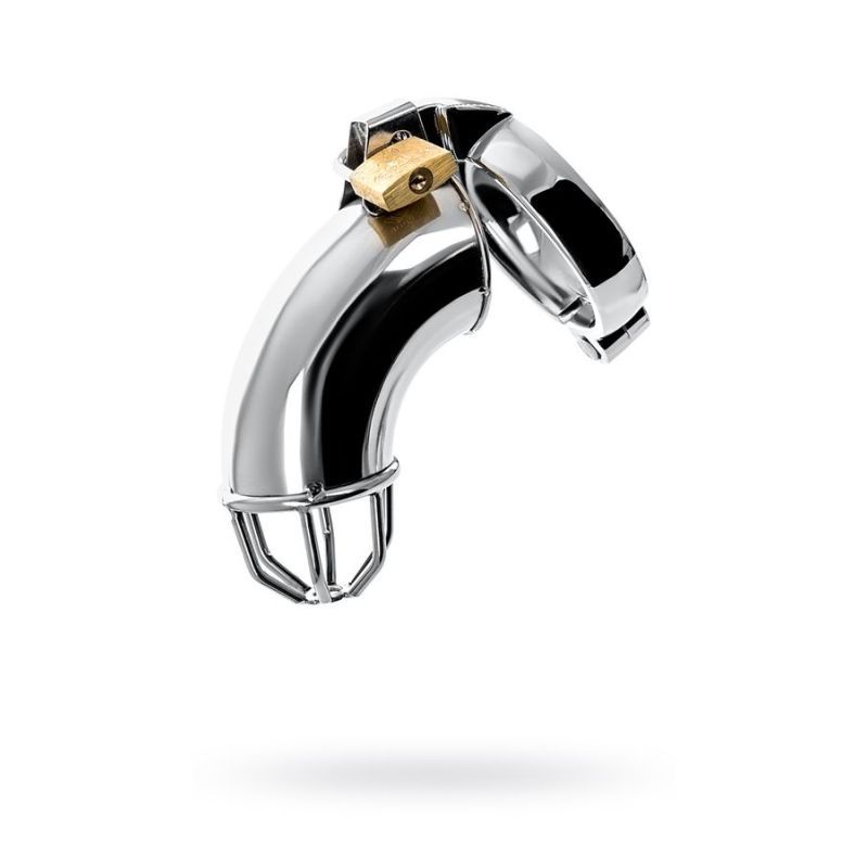Silver Metal Cock Cage with Rings and Lock > Bondage Gear > Male Chastity Main image