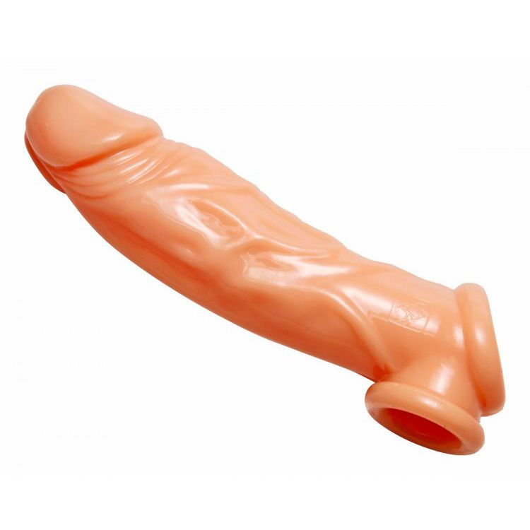 Size Matters Realistic Flesh Penis Enhancer and Ball Stretcher 8 Inch > Sex Toys For Men > Penis Sleeves Main image