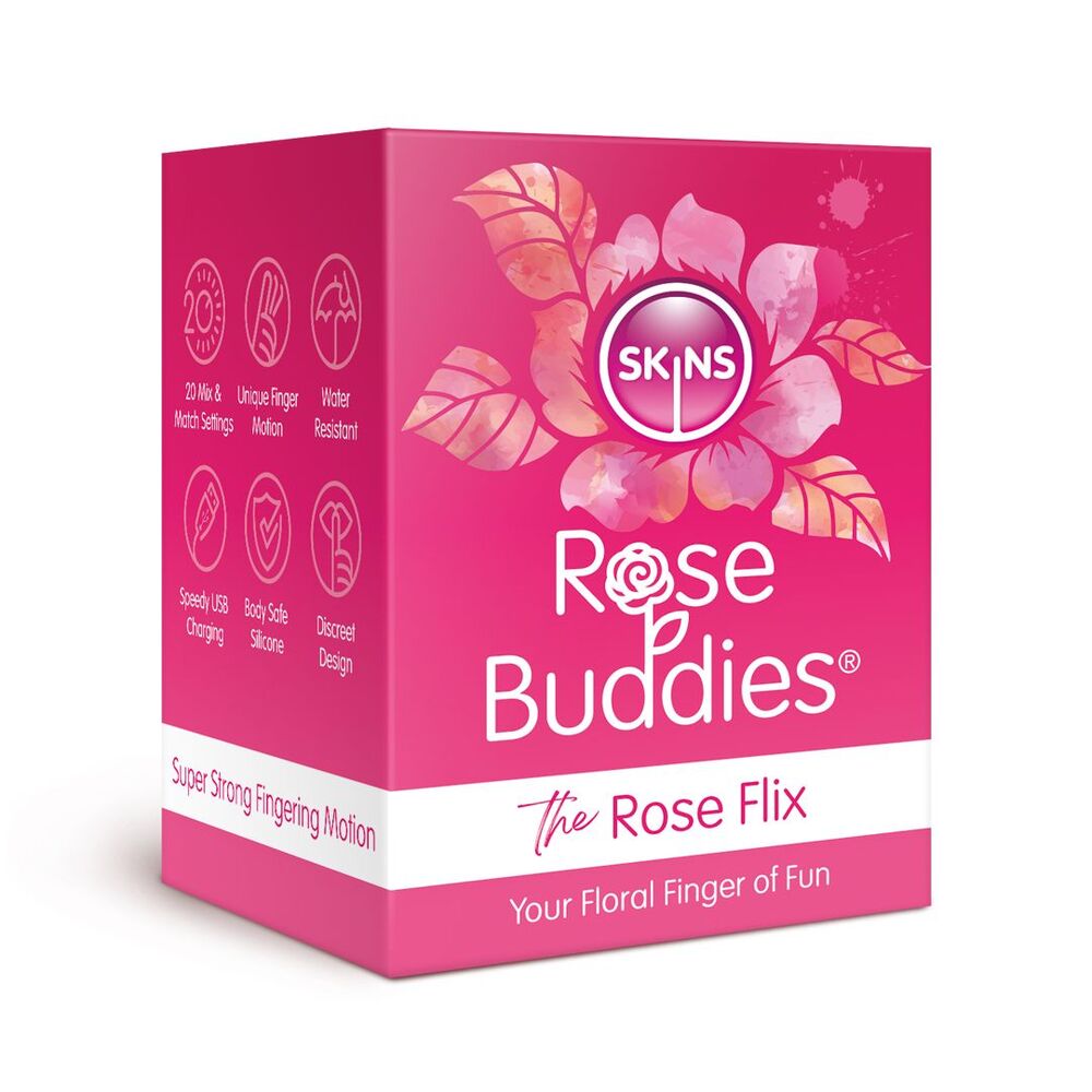 Skins Rose Buddies Rose Flix Clitoral Massager Pink Rose Stimulators