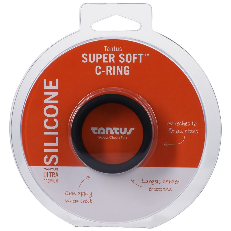 Soft C Cock Ring Onyx 1.5 Inch Inner Diameter Silicone Adult Toy COCK RINGS