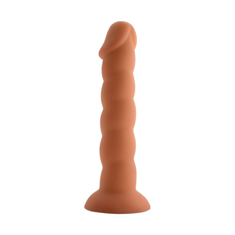 Spiral Cock Flesh Dildo with Ridged Shaft 19cm > Dildos > Realistic Dildos