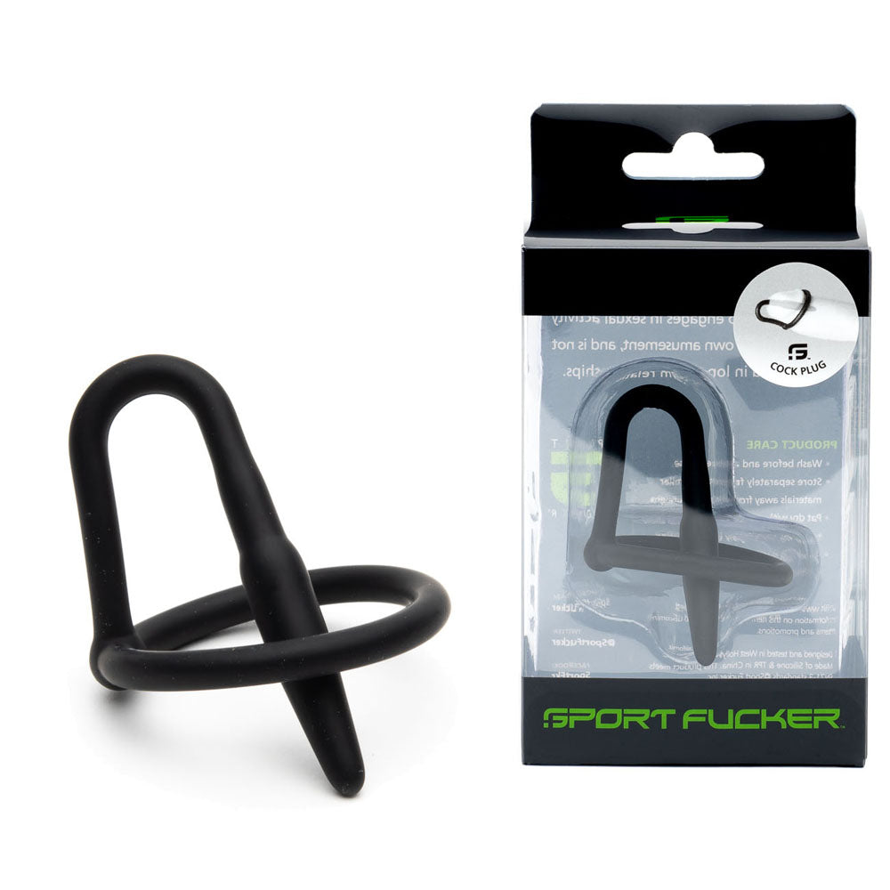 Sport Fucker Cock Plug for Enhanced Pleasure and Comfort Black COCK RINGS