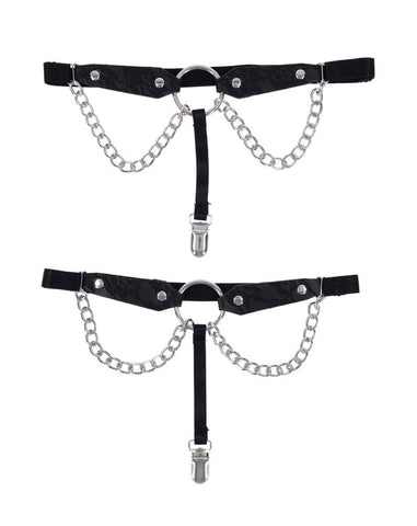 Sportsheets Chain Lace Garters Adjustable Fit Adult Accessory Lingerie & Sexy Apparel