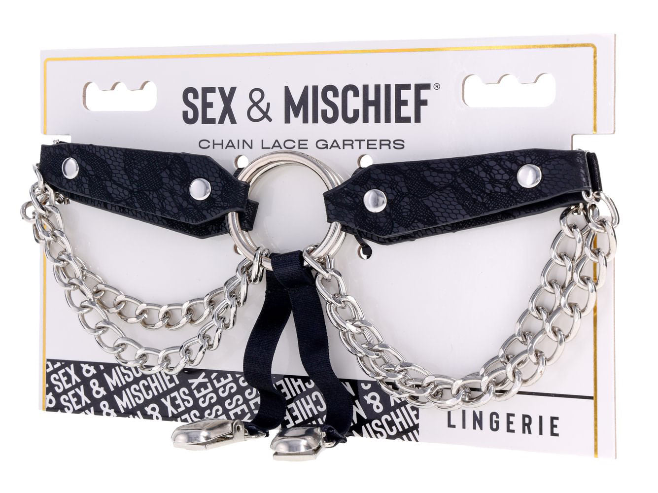 Sportsheets Chain Lace Garters Adjustable Fit Adult Accessory > Clothes > Lingerie Sets Main image