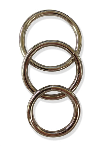 Sportsheets Seamless Metal O-Rings (Silver) – 1.5 Inch, 1.75 Inch, 2 Inch Set of 3 Rings Secondary image